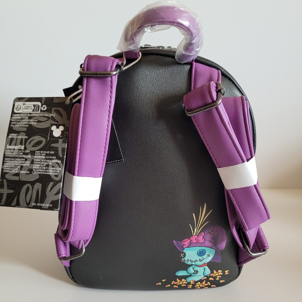 Adorable Loungefly Disney Halloween Lilo and Stitch Backpack and Wallet Set NWT - Picture 3 of 7